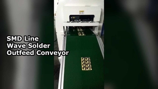 ডিপ লাইন সমাবেশ মেশিন PCB বেল্ট পরিবাহক ওয়েভ সোল্ডার আউটফিড পরিবাহক