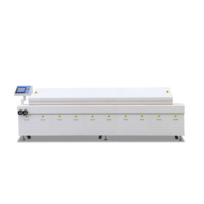 8 জোন SMT রিফ্লো সোল্ডারিং মেশিন টাচ স্ক্রিন PLC কন্ট্রোল সহ