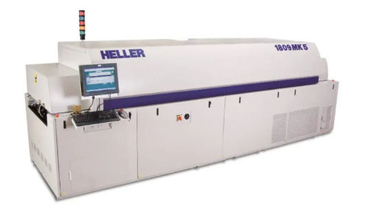 ব্যবহৃত Heller 1809 MK5 SMT রিফ্লো ওভেন মার্ক ভি সিরিজ রিফ্লো সোল্ডারিং মেশিন