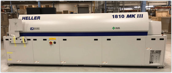 হেলার 1810 MK5 10 জোন এসএমটি রিফ্লো ওভেন পিসিবিগুলির সীসা মুক্ত সোল্ডারিংয়ের জন্য 2" 22" 5 56 সেমি প্রশস্ত